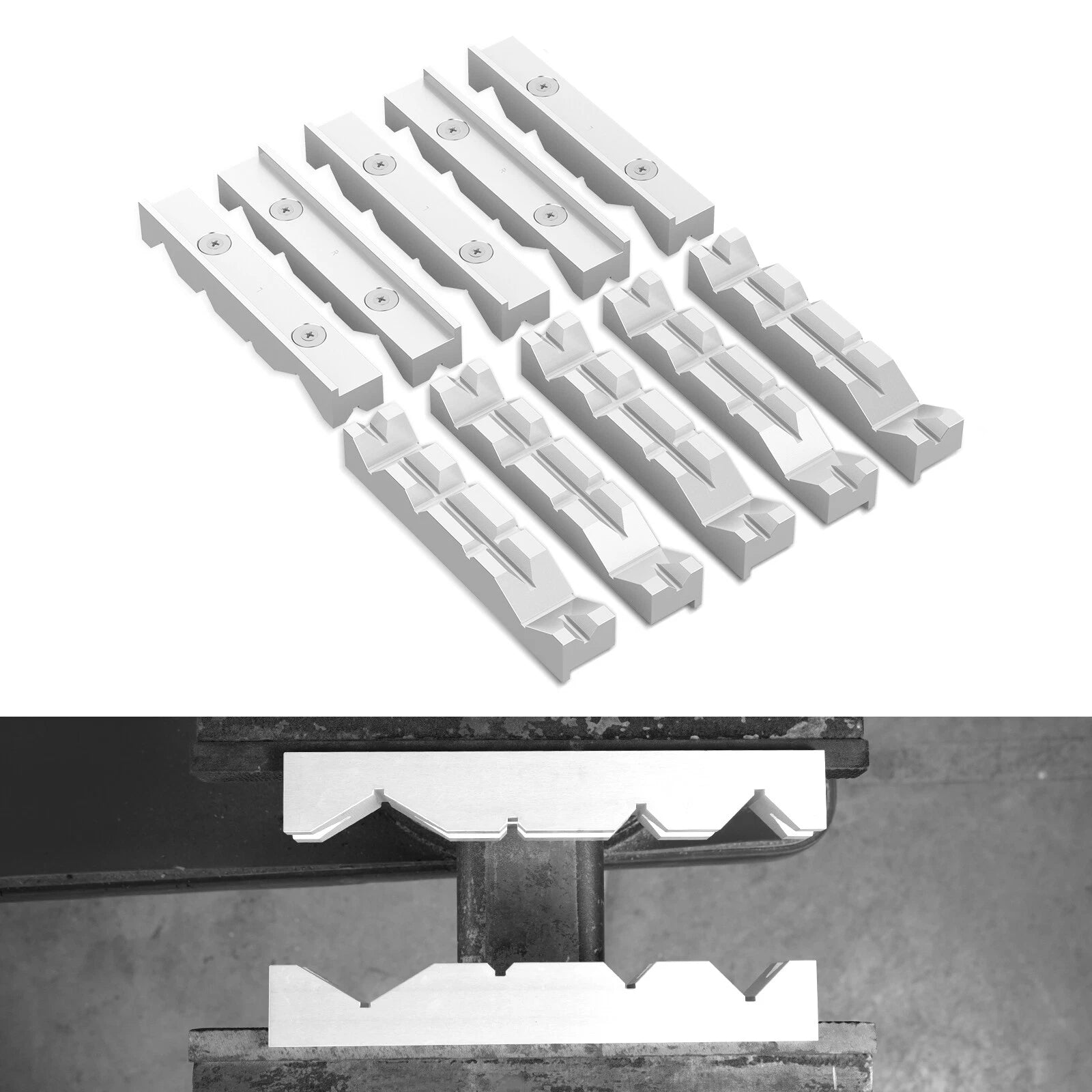 10PCS 6-8 Inch V-Shape Vise Soft Jaws, V-Groove Bench Guard
