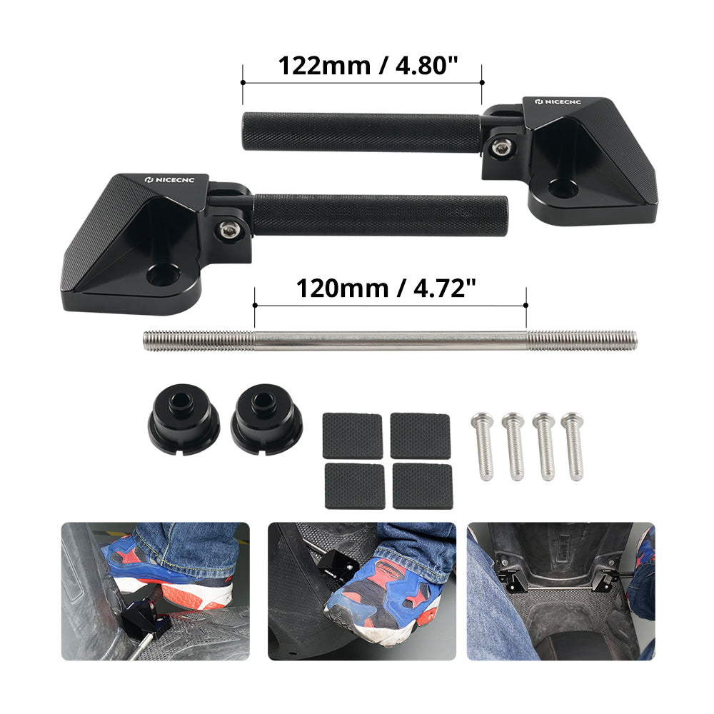 Foot Pegs Footrest Kit for YAMAHA YW 125/BWS 125/ZUMA 125 2016-2021