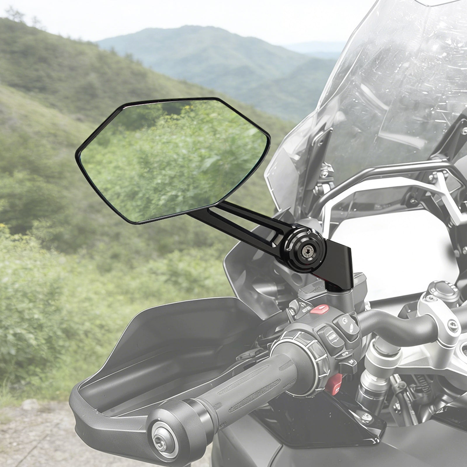 Foldable Rotatable Convex Rearview Mirrors For BMW R 1200 1250 1300 GS ADV