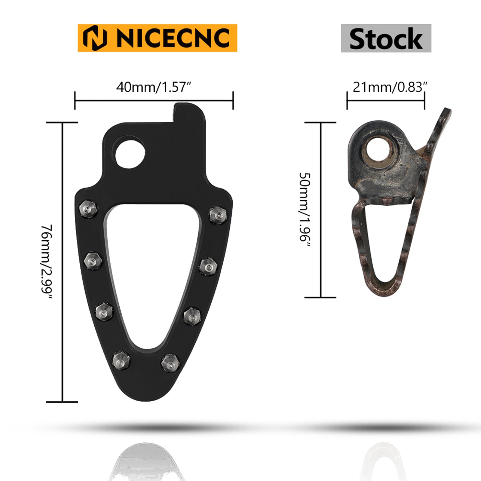 Red Brake Lever Pedal Enlarge Plate Tip For Honda XR650L 1993-2024