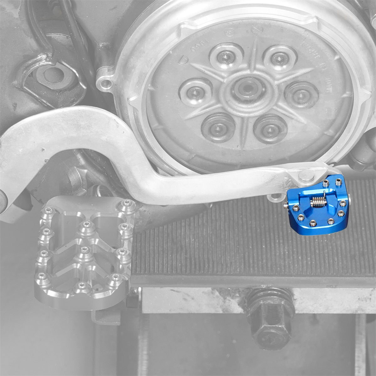 Folding Brake Pedal Lever Extension Plate Tip Pad For Suzuki DRZ400E / S / SM