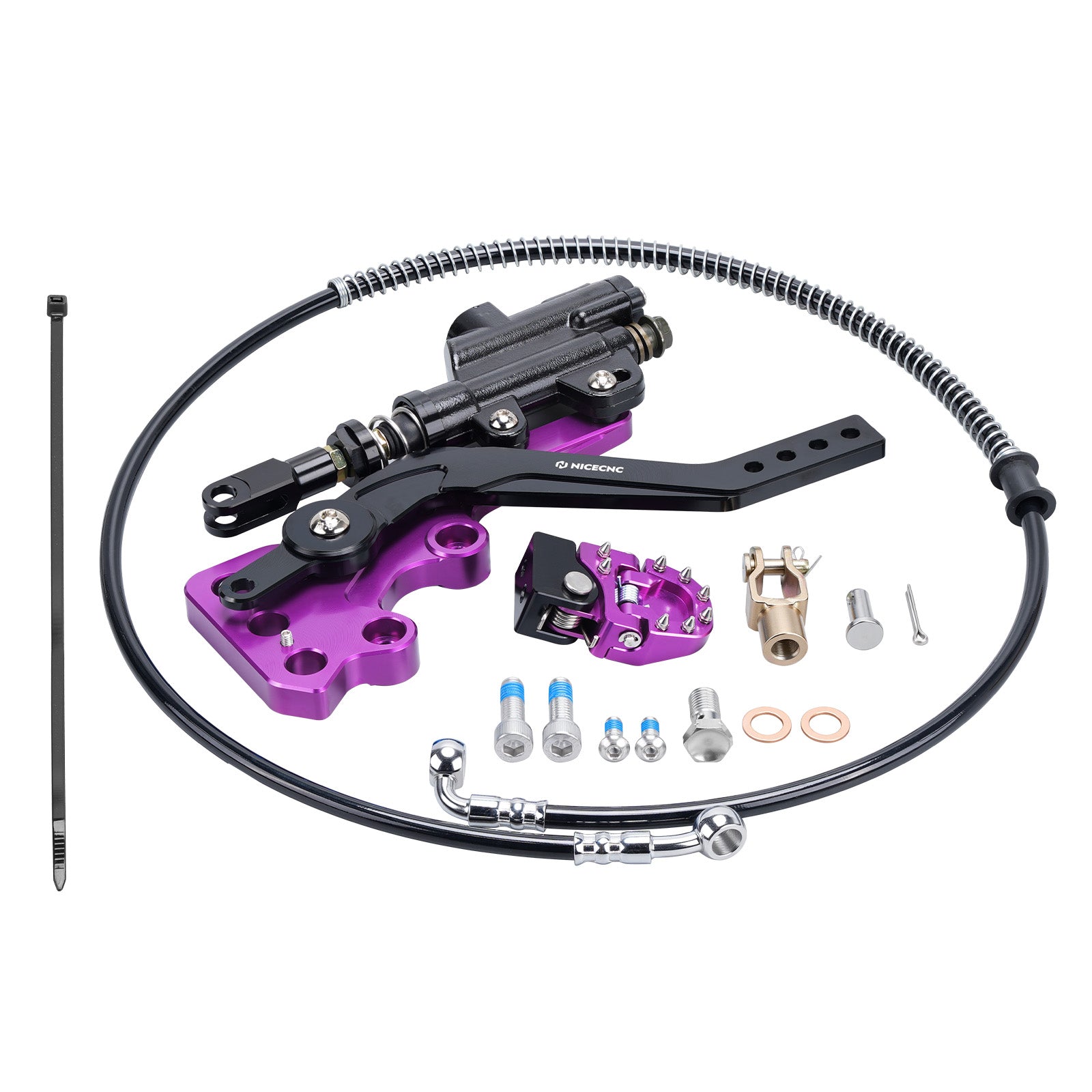 Hydraulic Rear Foot Brake + Enlarged Foot Pegs + Support Brace For Surron Light Bee X S