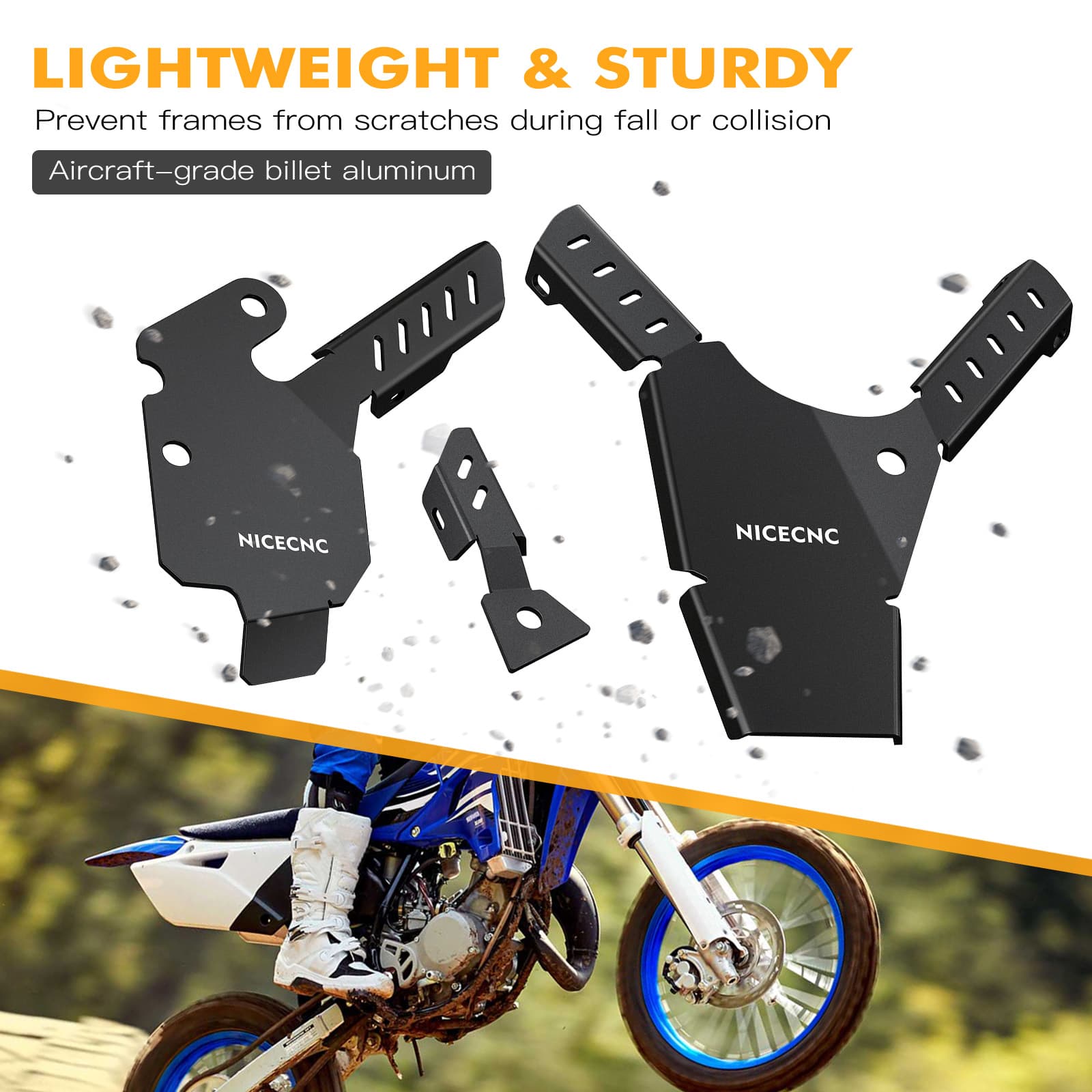 NICECNC Motorcycle Frame Guard Covers For Yamaha YZ85 2002-2021