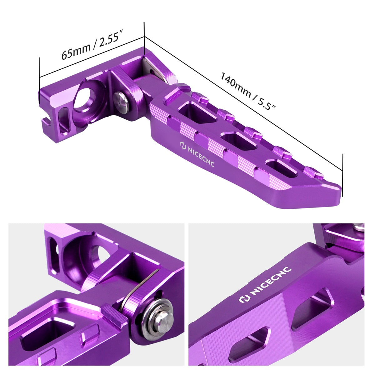 Chain Tensioner Adjuster Blocks & Rear Stunt Pegs For Surron Light Bee X/ S/ L1E Segway X160 X260