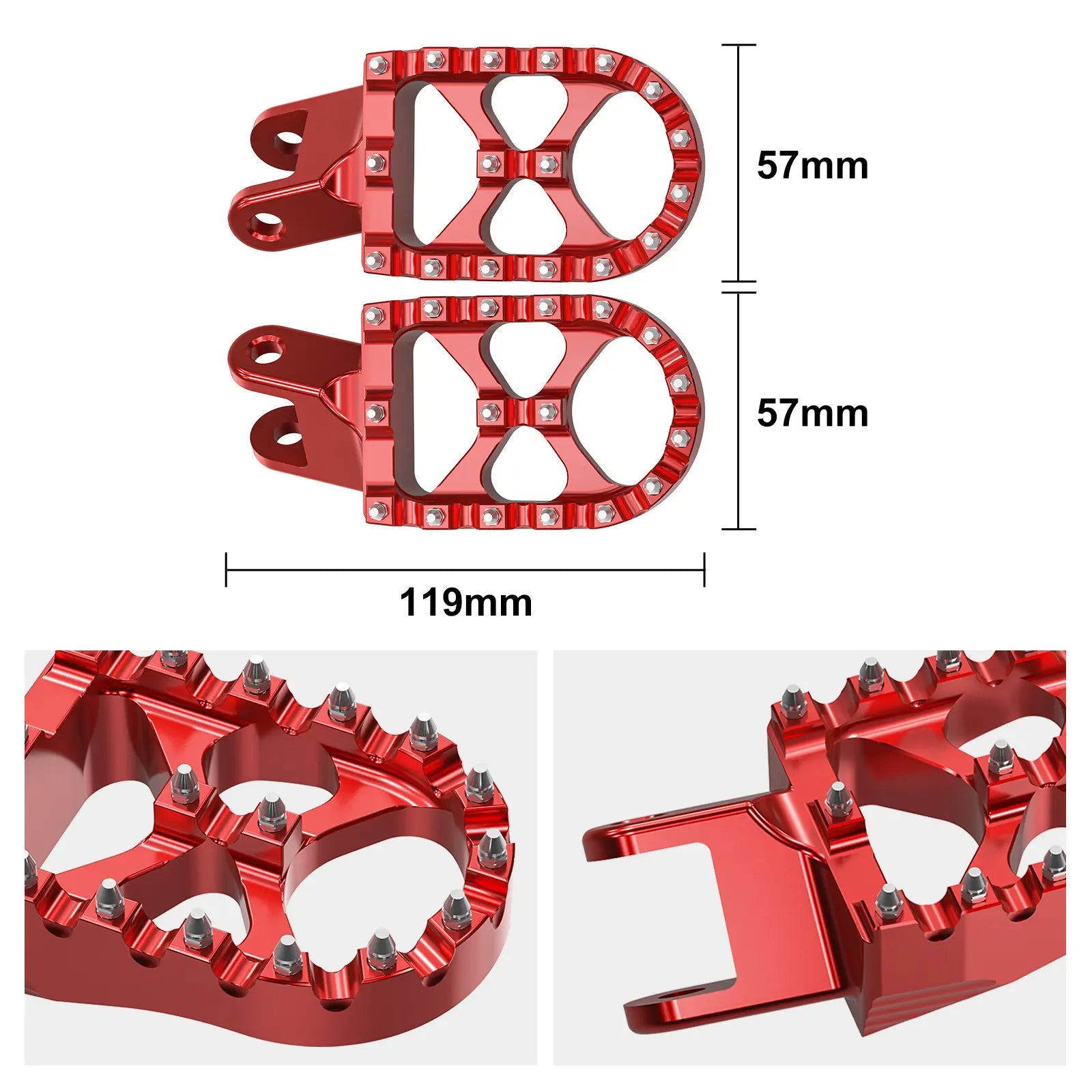 Enlarged Wide Foot Pegs Pedals For Honda XR650L 1993-2025 XR 650R 600R 250R 400R