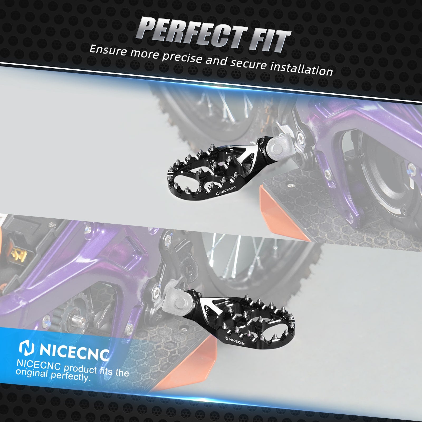 Enlarged Foot Pegs Footrest For Surron Light Bee X/ S/ L1E Segway X160 X260