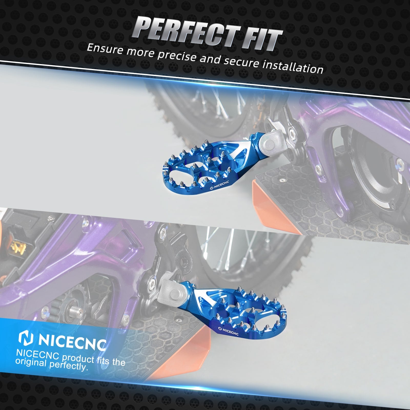 Enlarged Foot Pegs Footrest For Surron Light Bee X/ S/ L1E Segway X160 X260