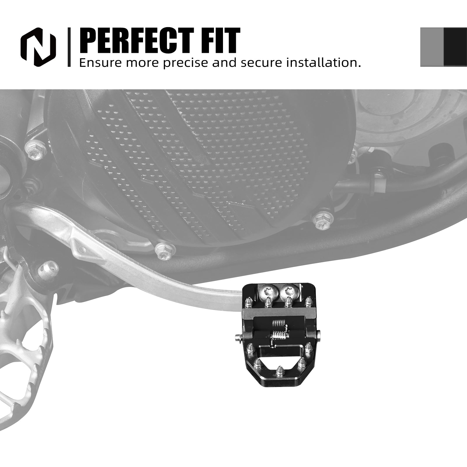 Folding Dual Control Stepped Brake Pedal Plate Tip For KTM 350 500 EXC-F 2017-2024