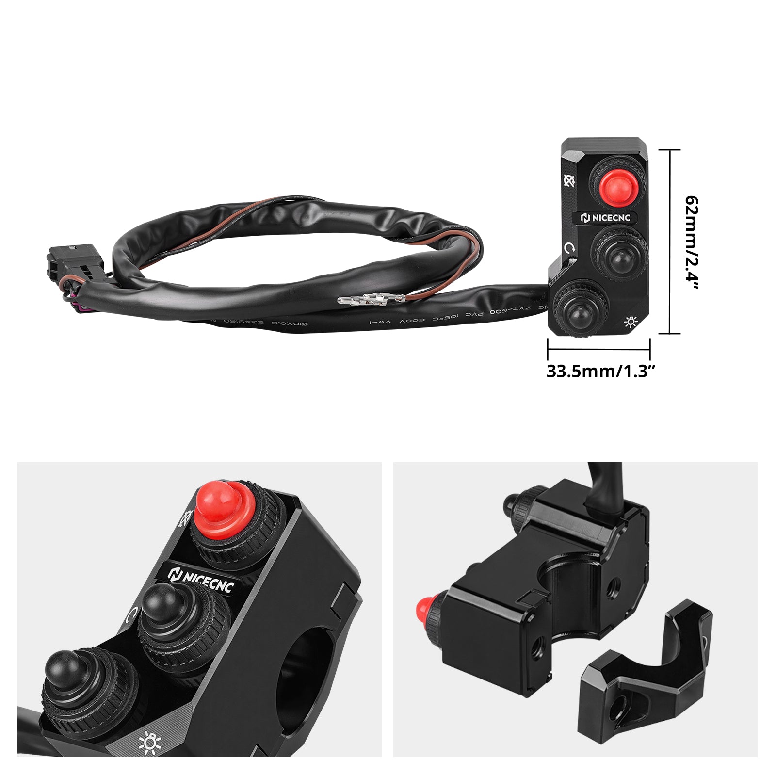 Start Stop & Headlight Switch For KTM 125-450 XC XC-F SX SX-F 23-27 150-500 XC-W EXC 24-27