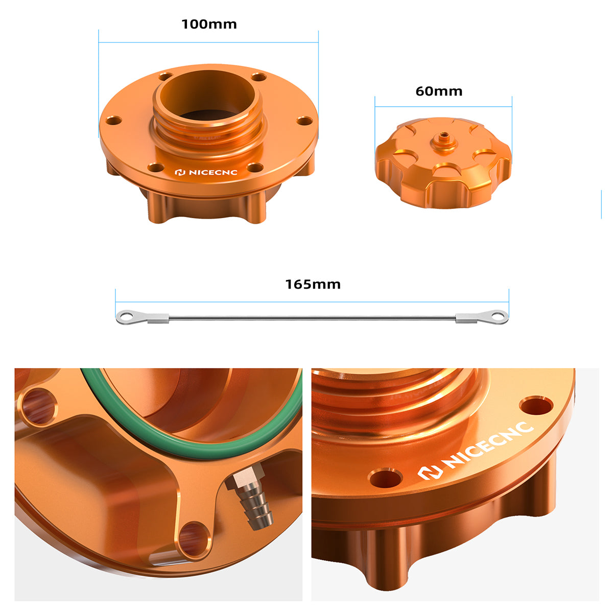 Tank Gas Fuel Filler Neck Cap Cover Kit For KTM 790 890 Adventure R