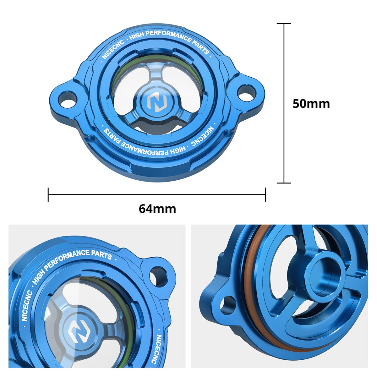 Transparent Engine Oil Filter Cover Cap For GasGas ES SM 700 2022-2025