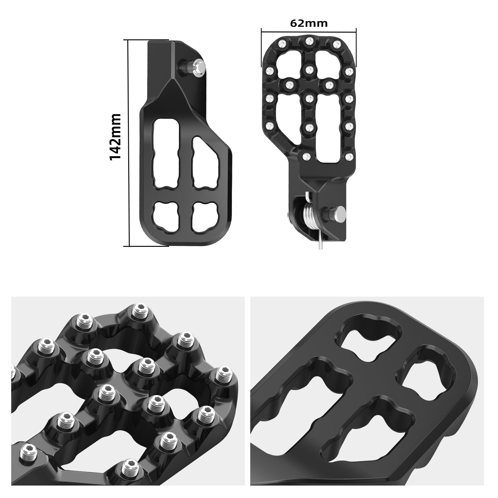 Wide Offset Footpegs Footrests For BMW R1200GS R1250GS / Adventure