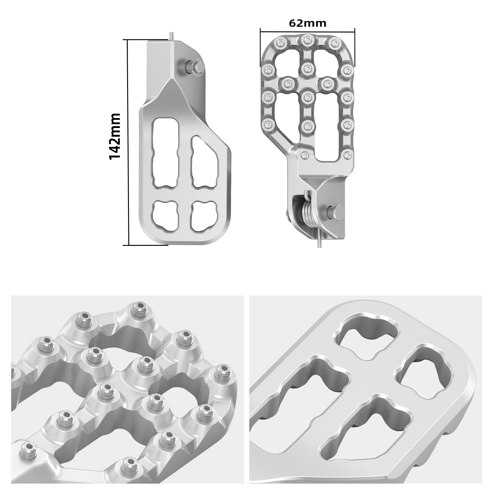 Wide Offset Footpegs Footrests For BMW R1200GS R1250GS / Adventure