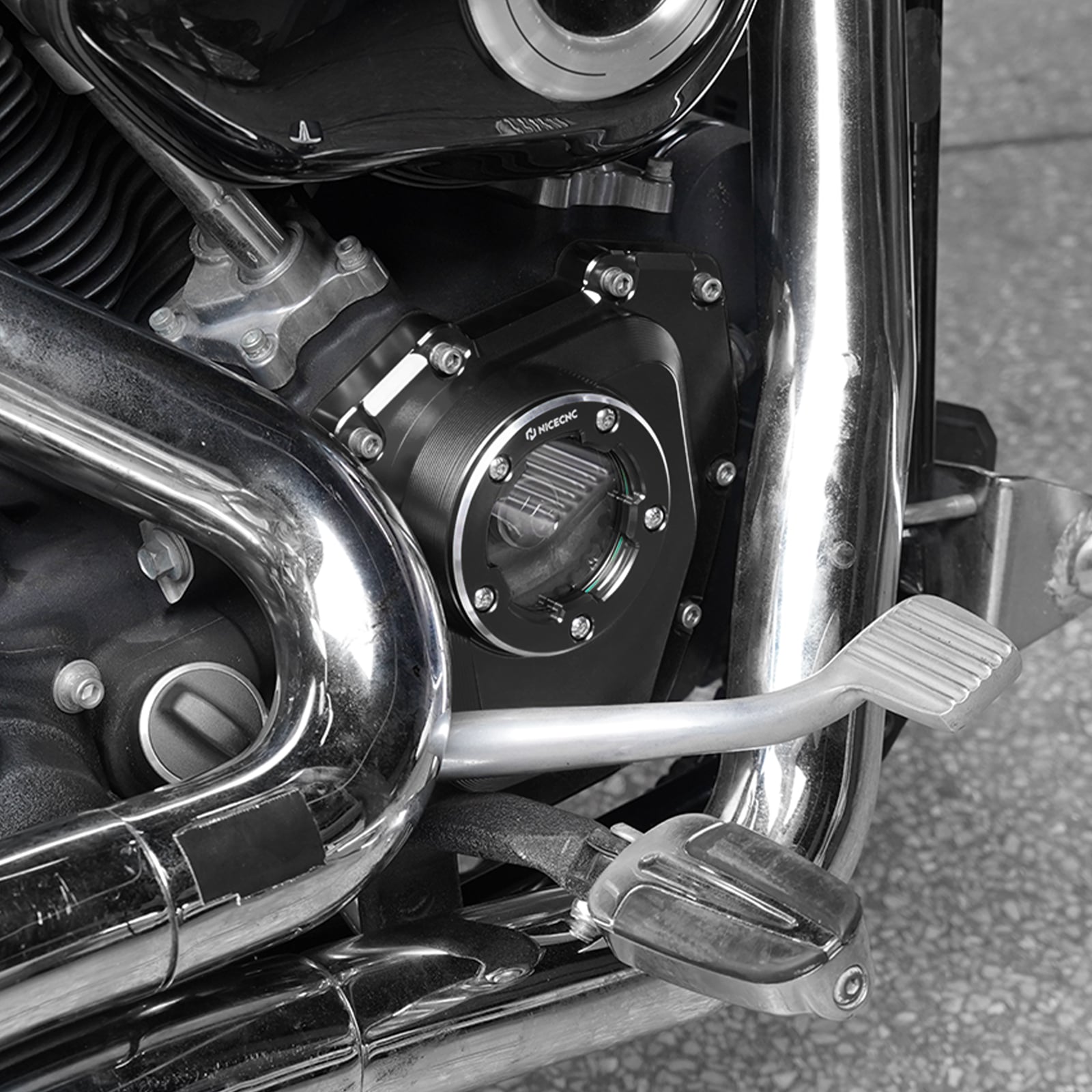 Transparent Cam Shaft Cover For Harley Road King 2001-2016 Dyna / Softail 2001-2017