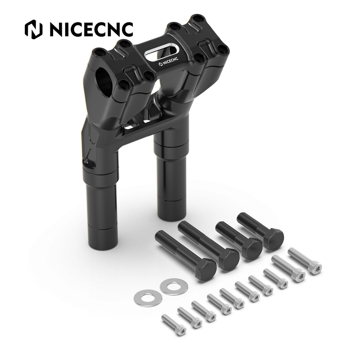 Kickback 1-1/8" Handlebar Riser Kit For Harley Road King Tri Electra Glide Freewheeler