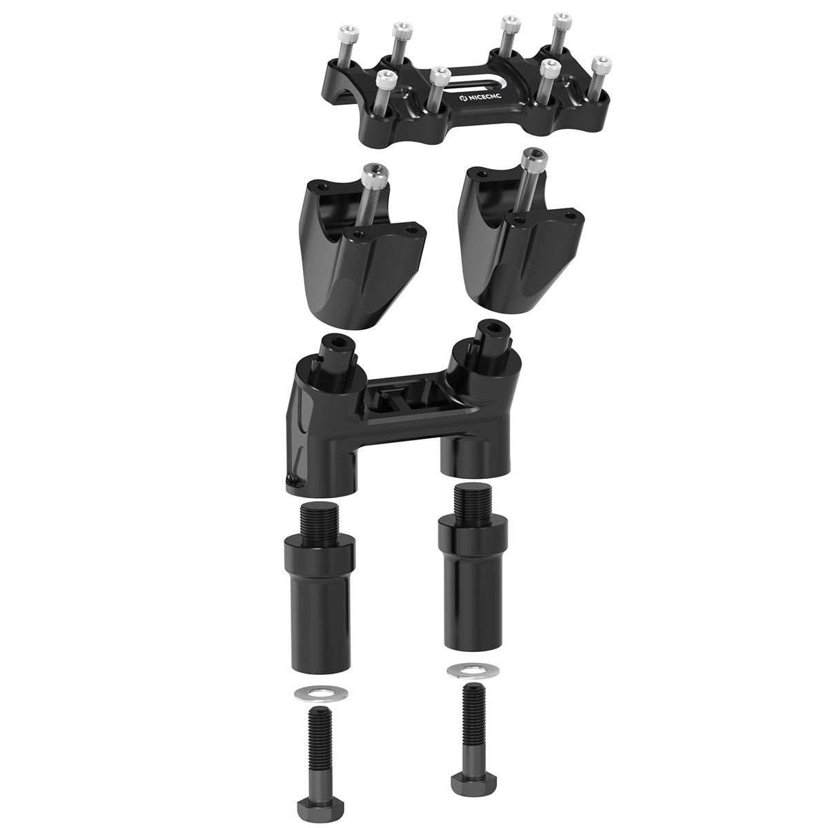 Modular Kickback Handlebar Risers Backward For Harley 1-1/8" Fat Bar