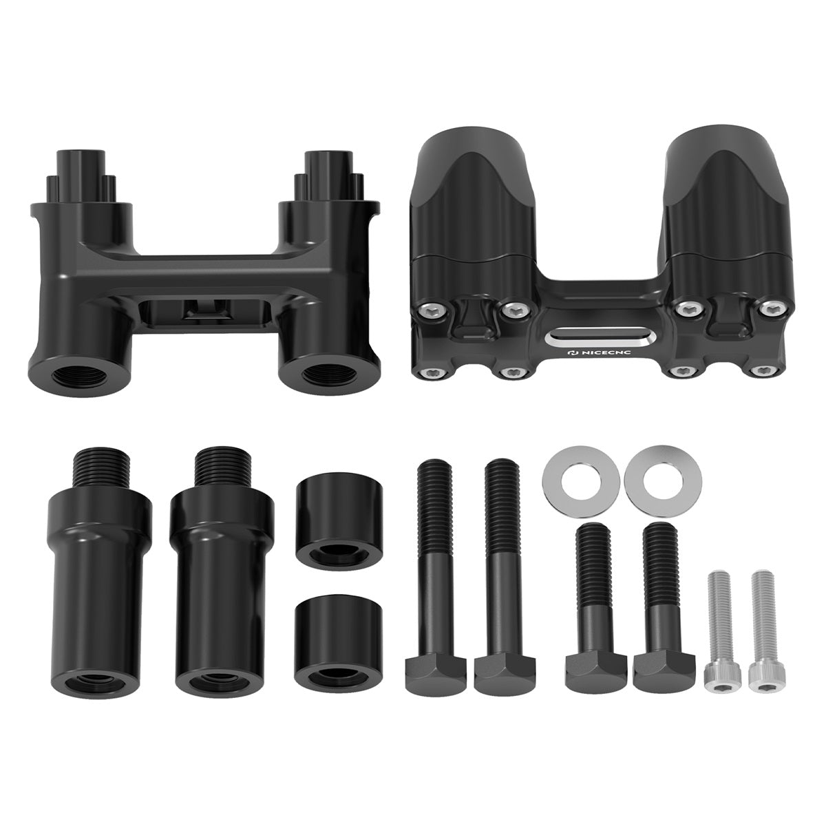 Modular Kickback Handlebar Risers Backward For Harley 1-1/8" Fat Bar