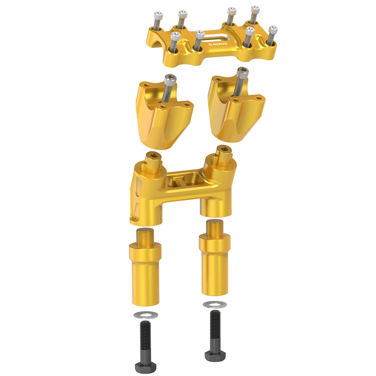 Modular Kickback Handlebar Risers Backward For Harley 1-1/8" Fat Bar