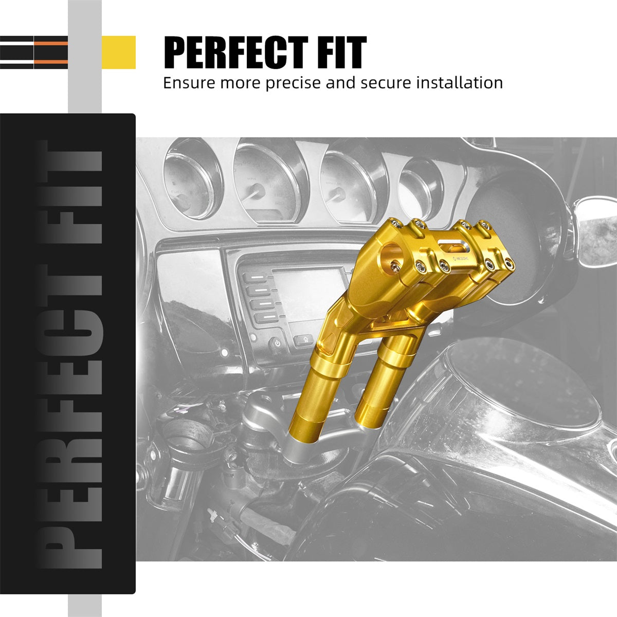 Modular Kickback Handlebar Risers Backward For Harley 1-1/8" Fat Bar