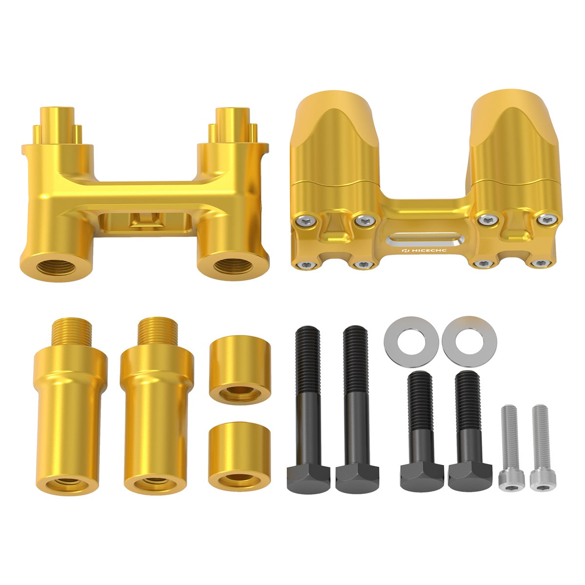 Modular Kickback Handlebar Risers Backward For Harley 1-1/8" Fat Bar