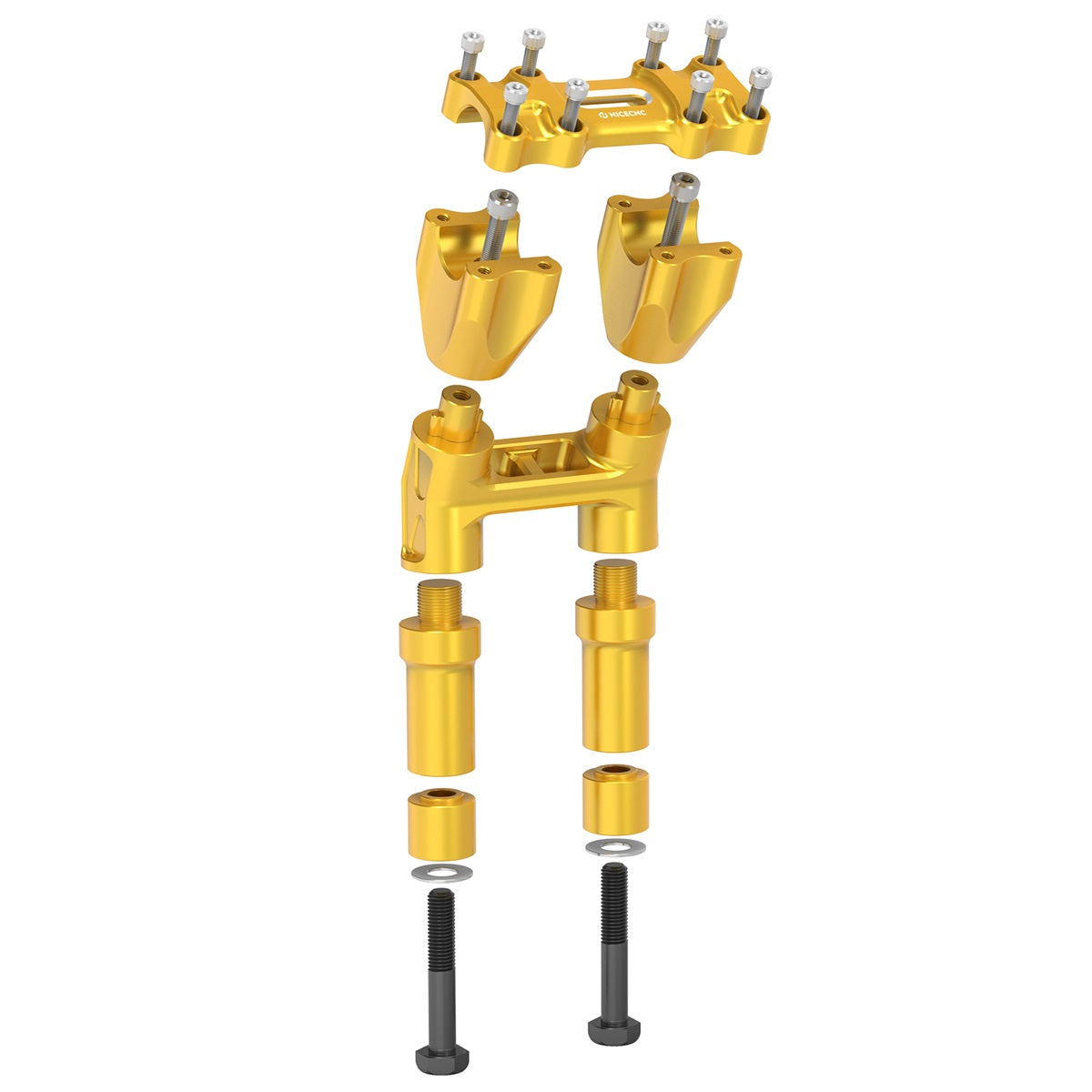 Modular Kickback Handlebar Risers Backward For Harley 1-1/8" Fat Bar