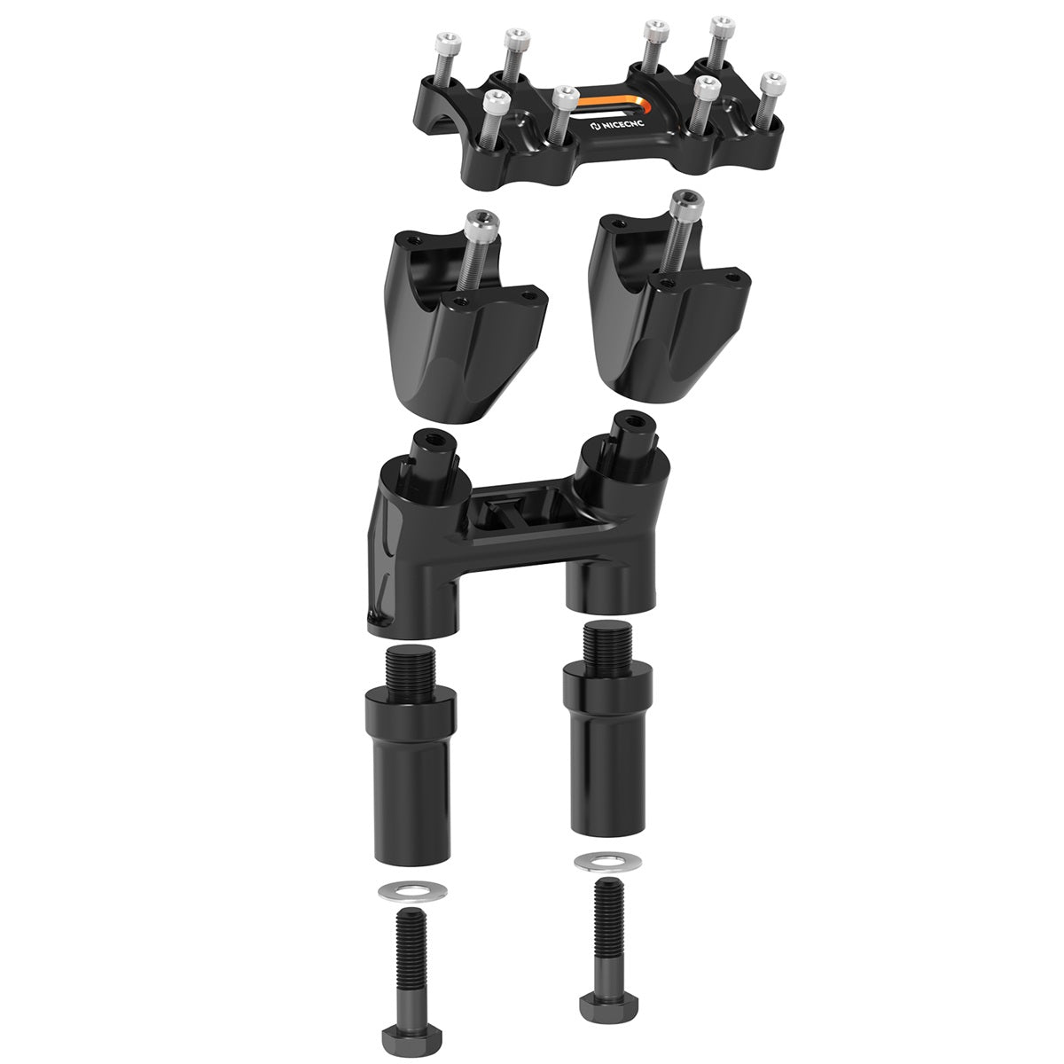 Modular Kickback Handlebar Risers Backward For Harley 1-1/8" Fat Bar