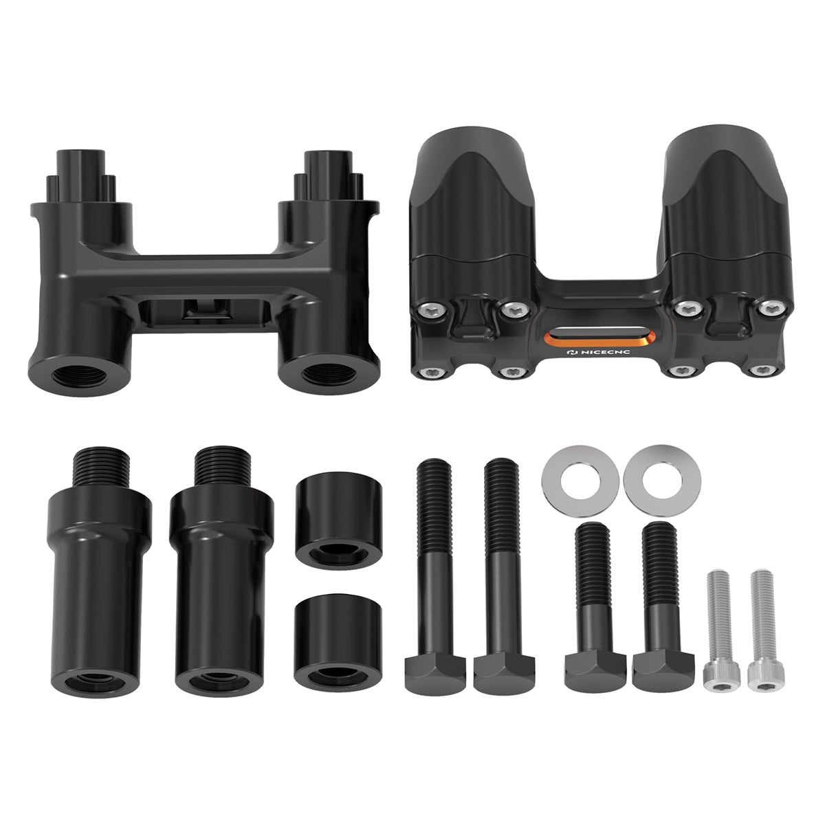 Modular Kickback Handlebar Risers Backward For Harley 1-1/8" Fat Bar