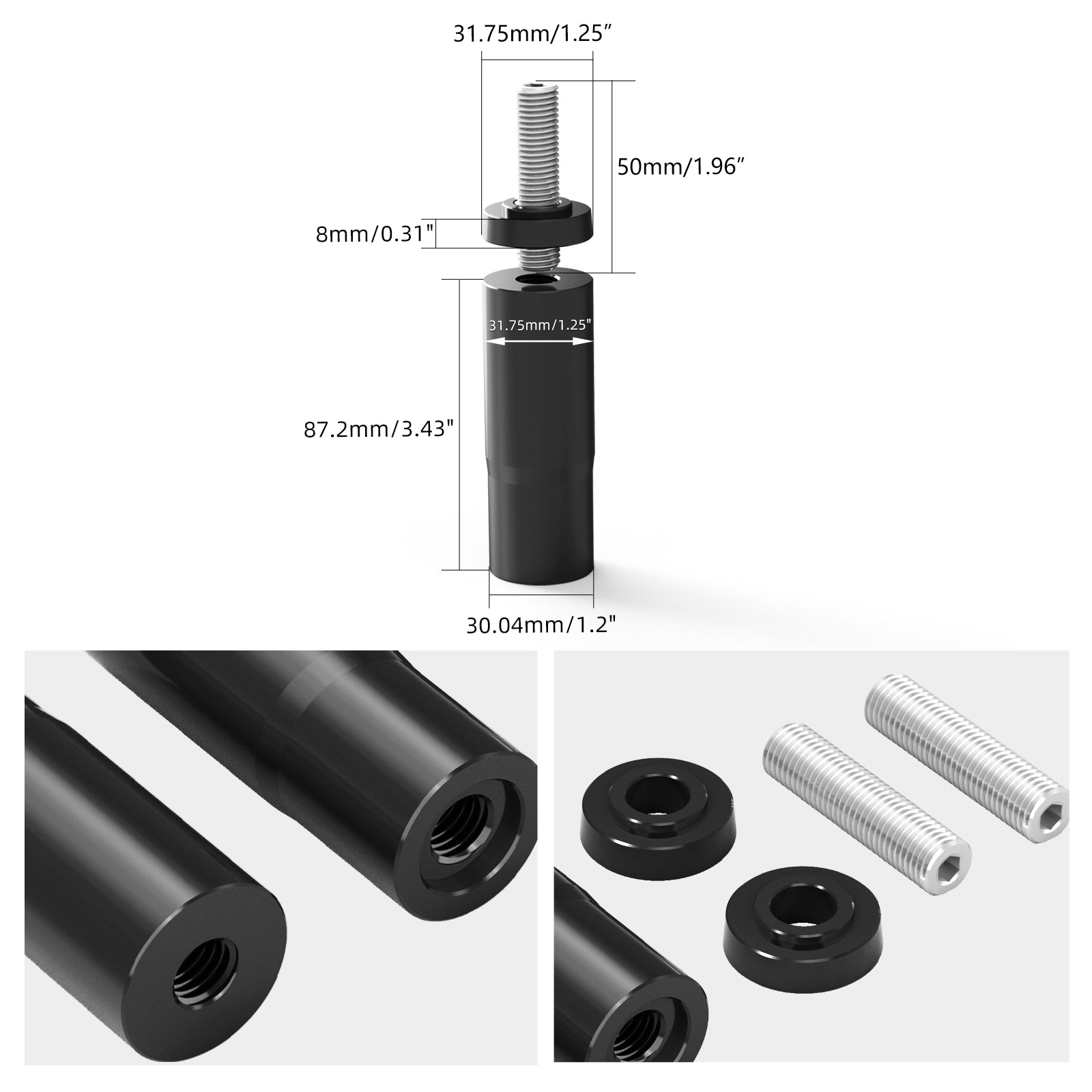 Handlebar Riser Extensions Legs For Harley Softail Heritage Fat Boy Street Bob 114 107