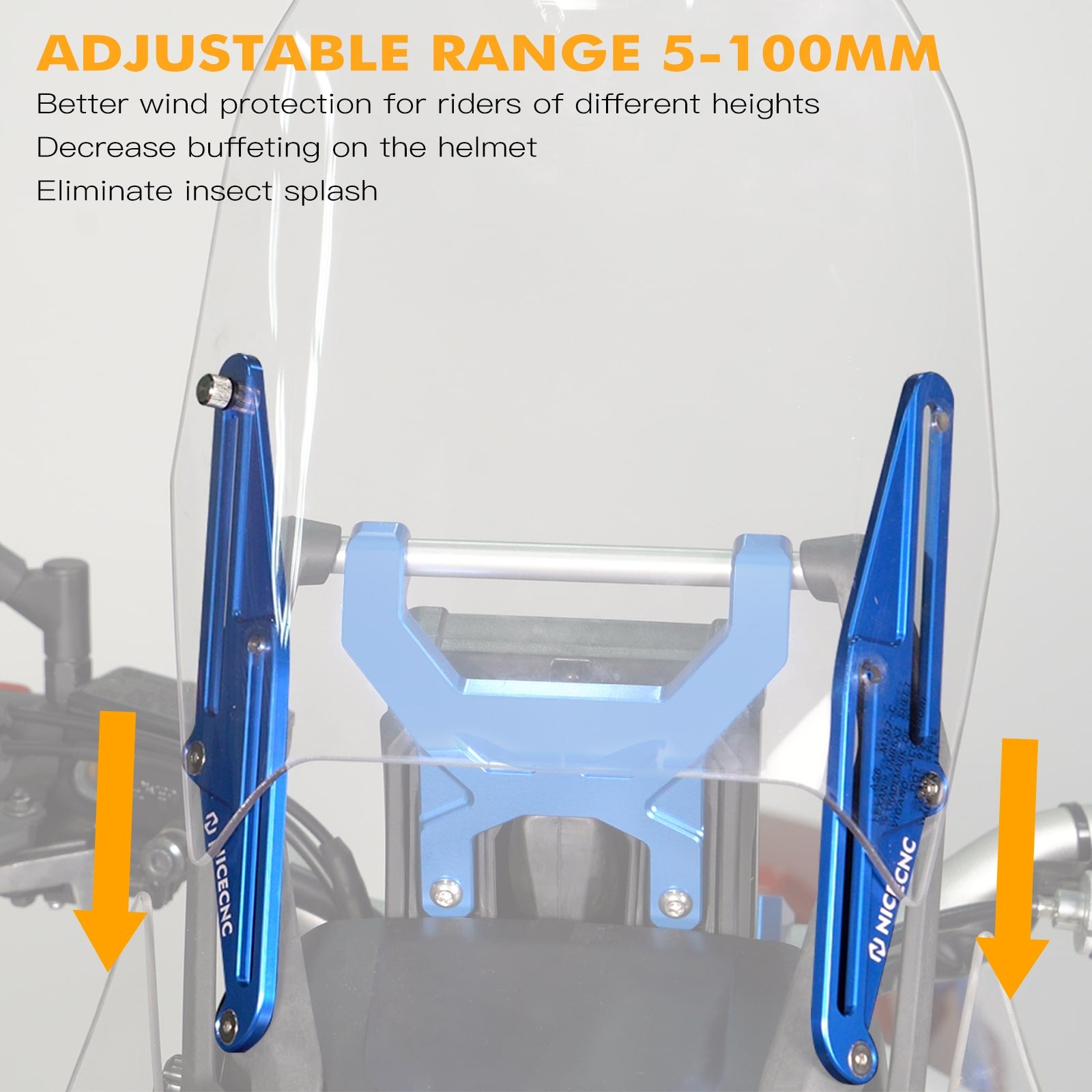 Windscreen Adjusters Windshield Bracket For Yamaha Tenere 700 /XTZ700 2019-2024