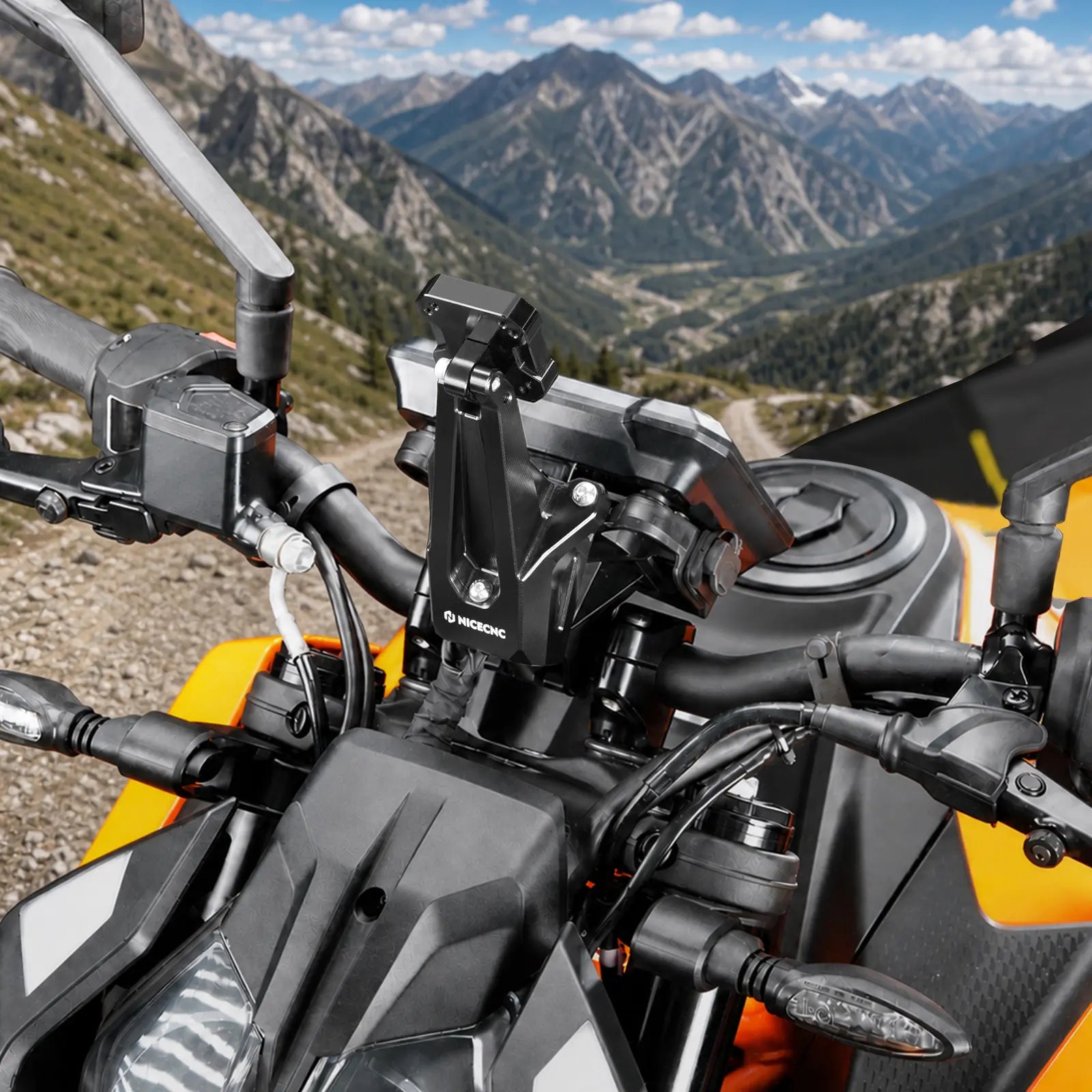 GPS Navigation AMPS Device Mount Holder For KTM DUKE 125 / 250 / 390 2024–2026