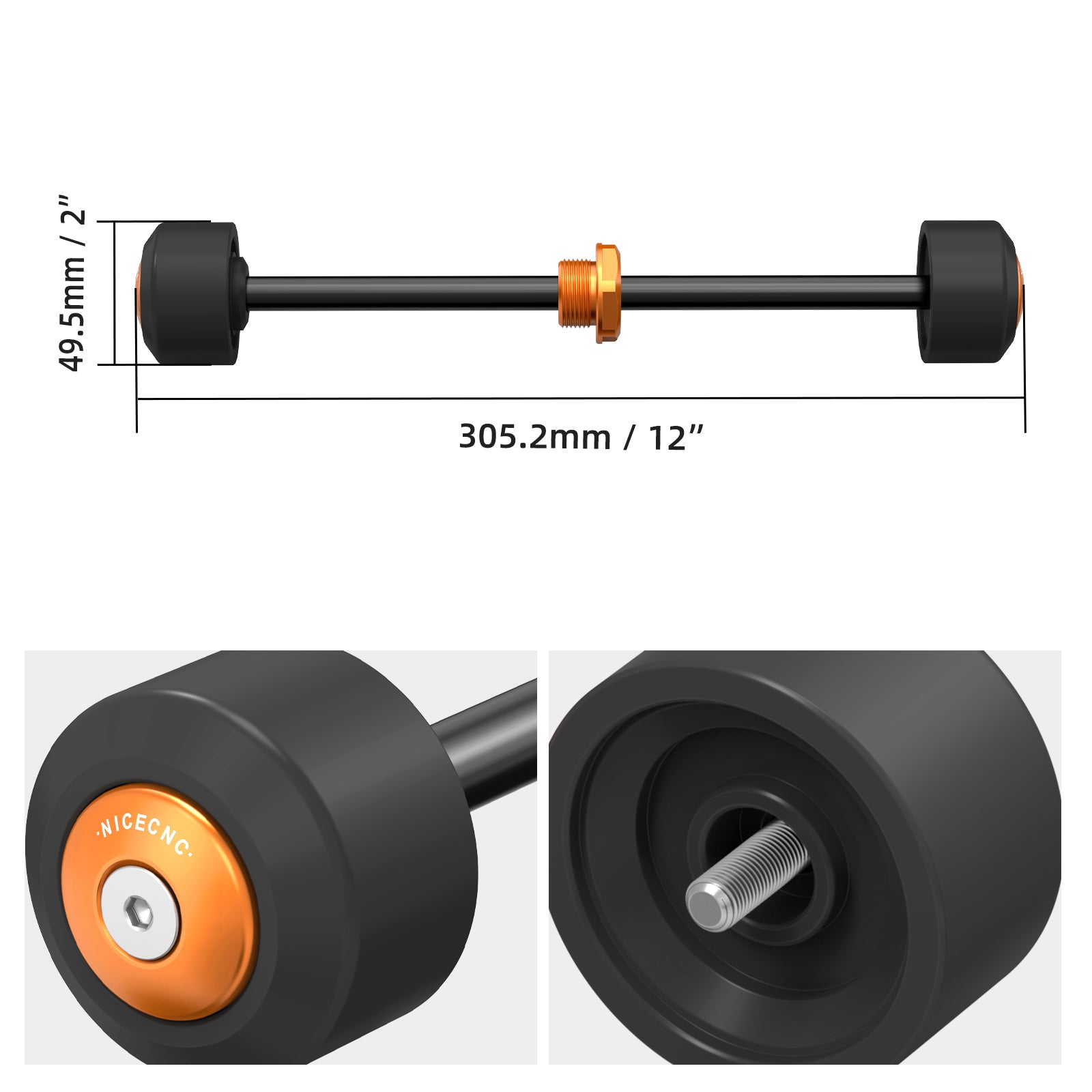 Front Axle Slider Crash Bung Kit For KTM 250 390 Duke RC 390 Adventure R