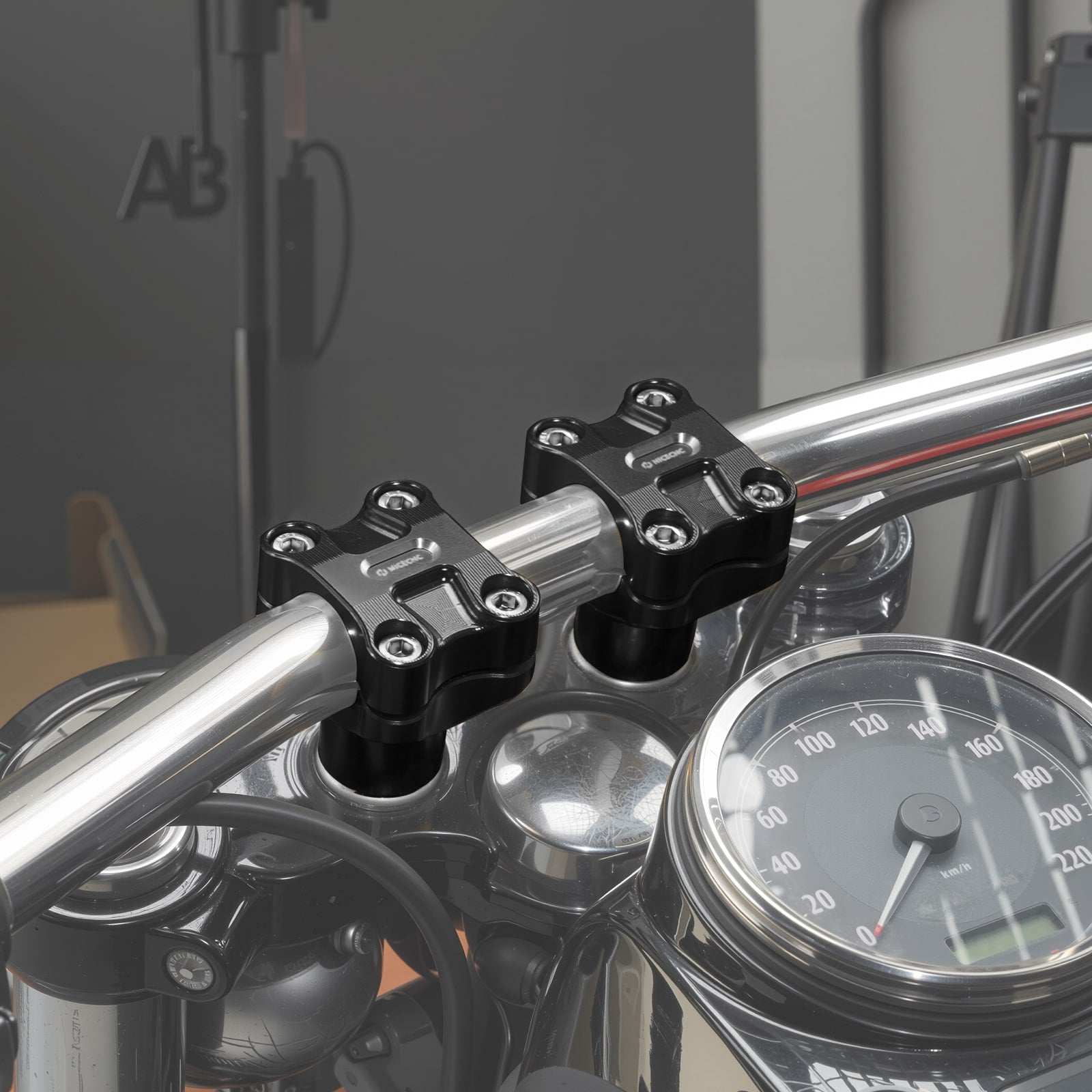 2" Handlebar Risers For Harley Dyna Low Rider Street Bob Super Glide 1.25" Bar