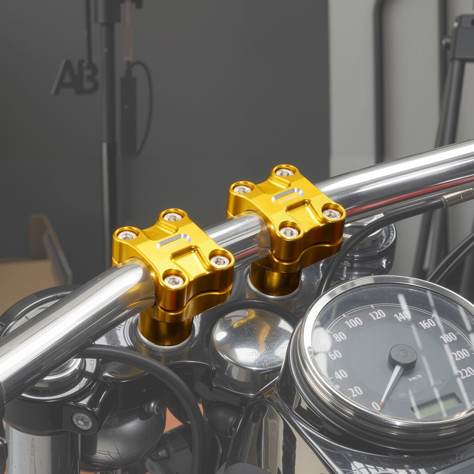2" Handlebar Risers For Harley Dyna Low Rider Street Bob Super Glide 1.25" Bar