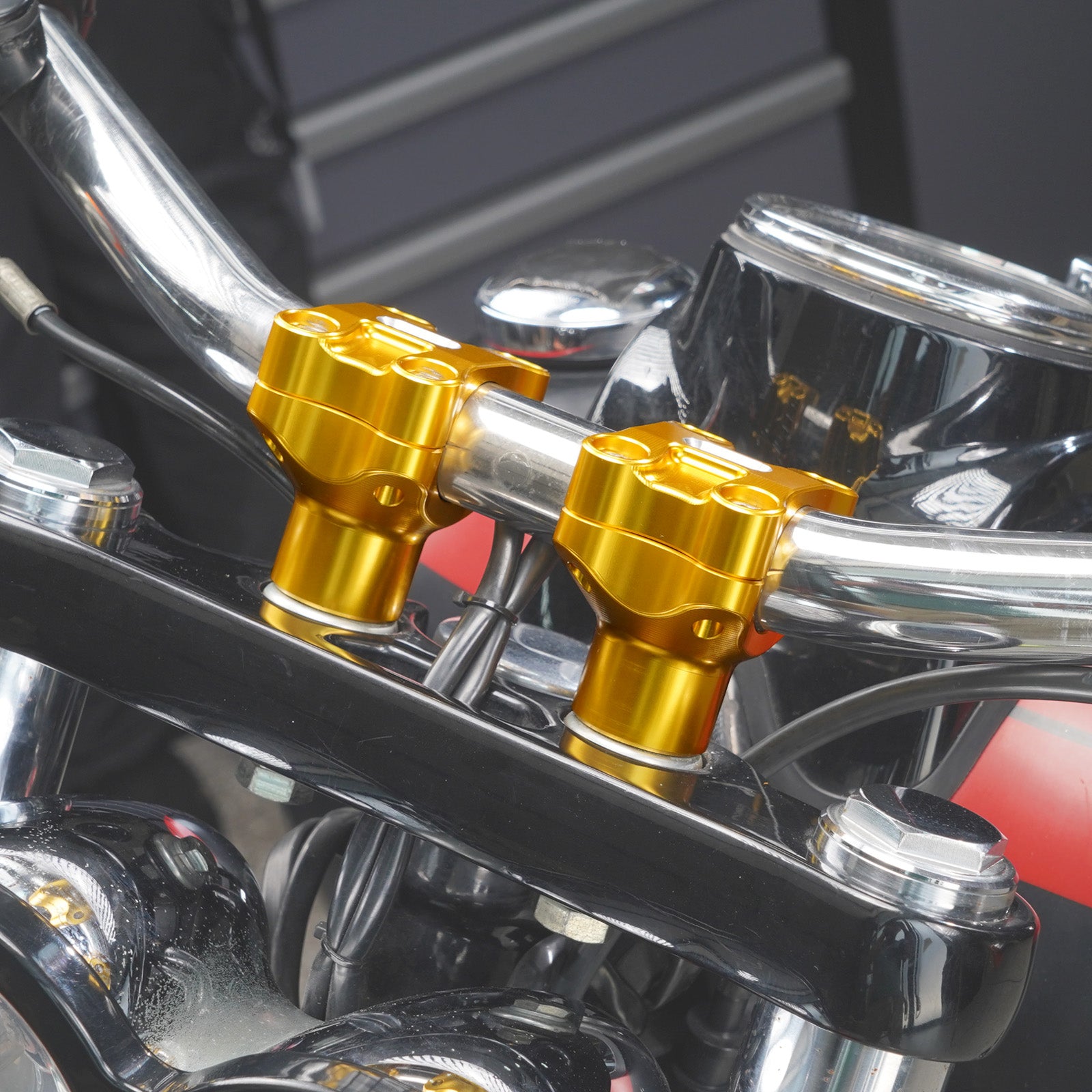 2" Handlebar Risers For Harley Dyna Low Rider Street Bob Super Glide 1.25" Bar
