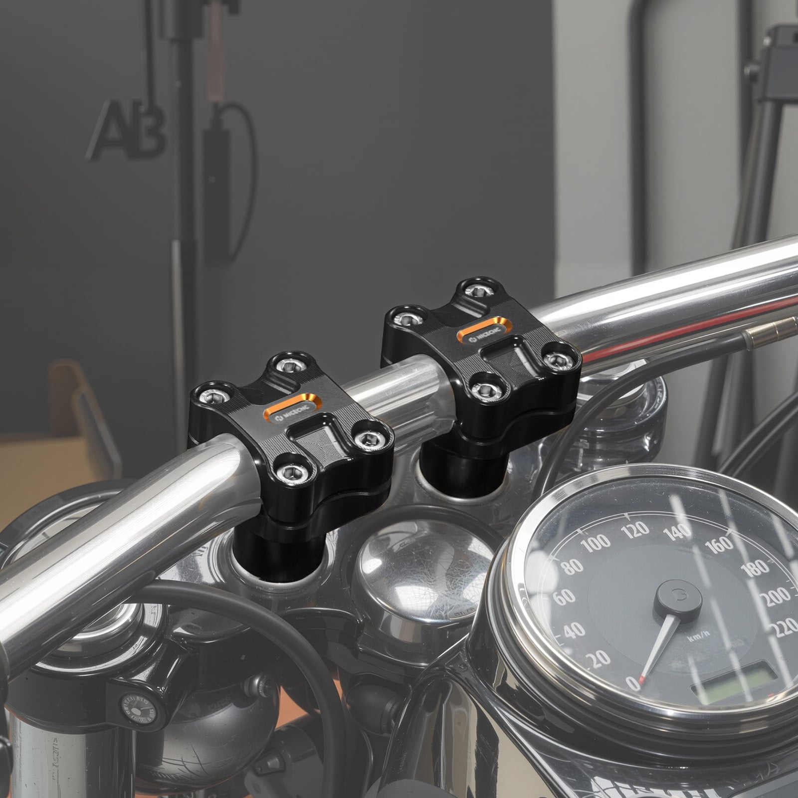 2" Handlebar Risers For Harley Dyna Low Rider Street Bob Super Glide 1.25" Bar