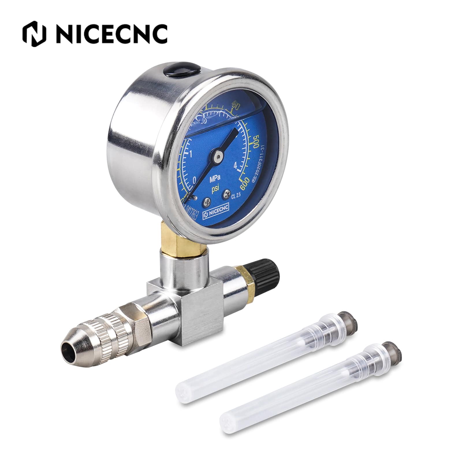 Universal 600psi Shock Nitrogen Gauge Needle Fill Tool For Yamaha YZX Polaris RZR Can Am