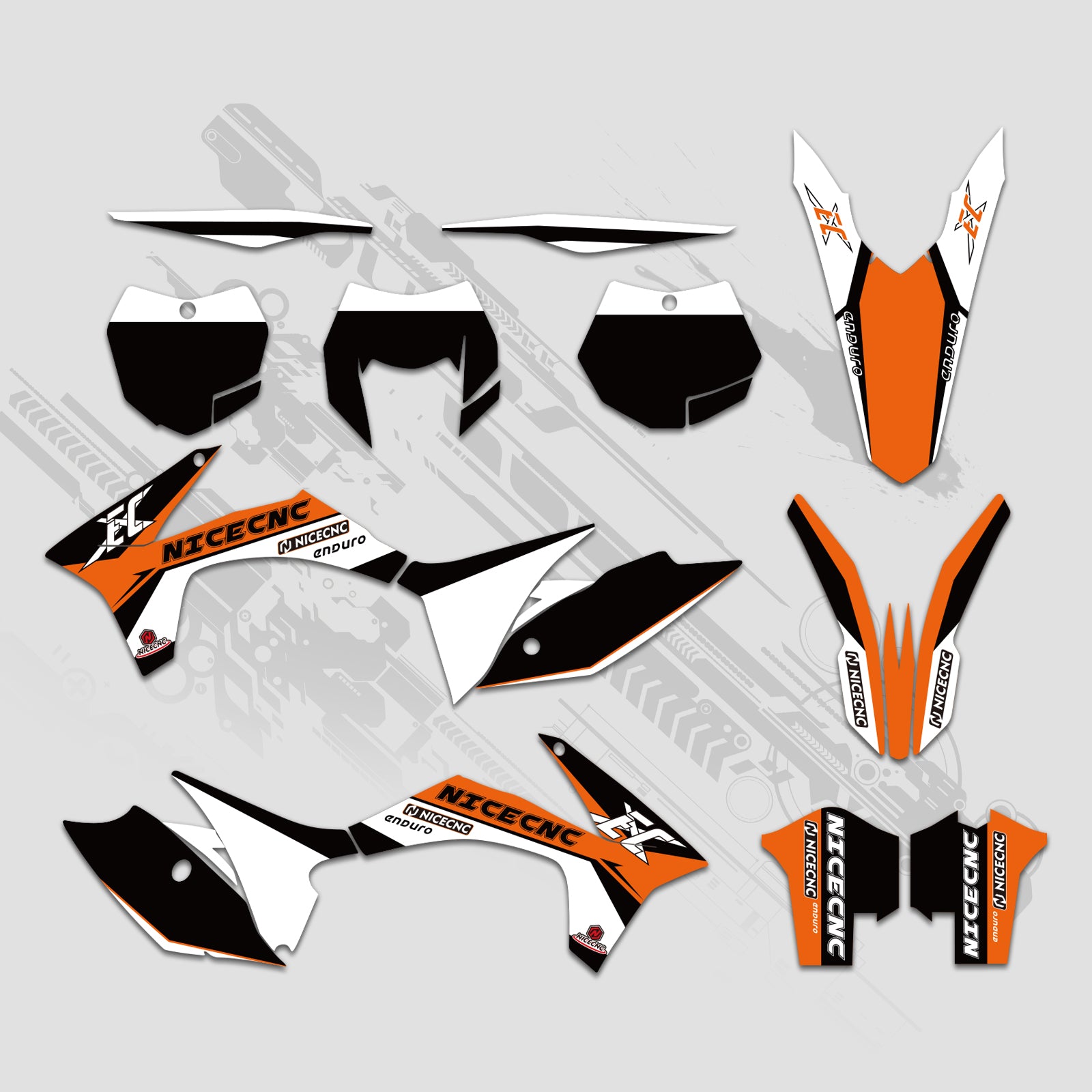 Motorcycle Full Graphics Decals Stickers Kit For KTM EXC 2012-2013 XC 2011