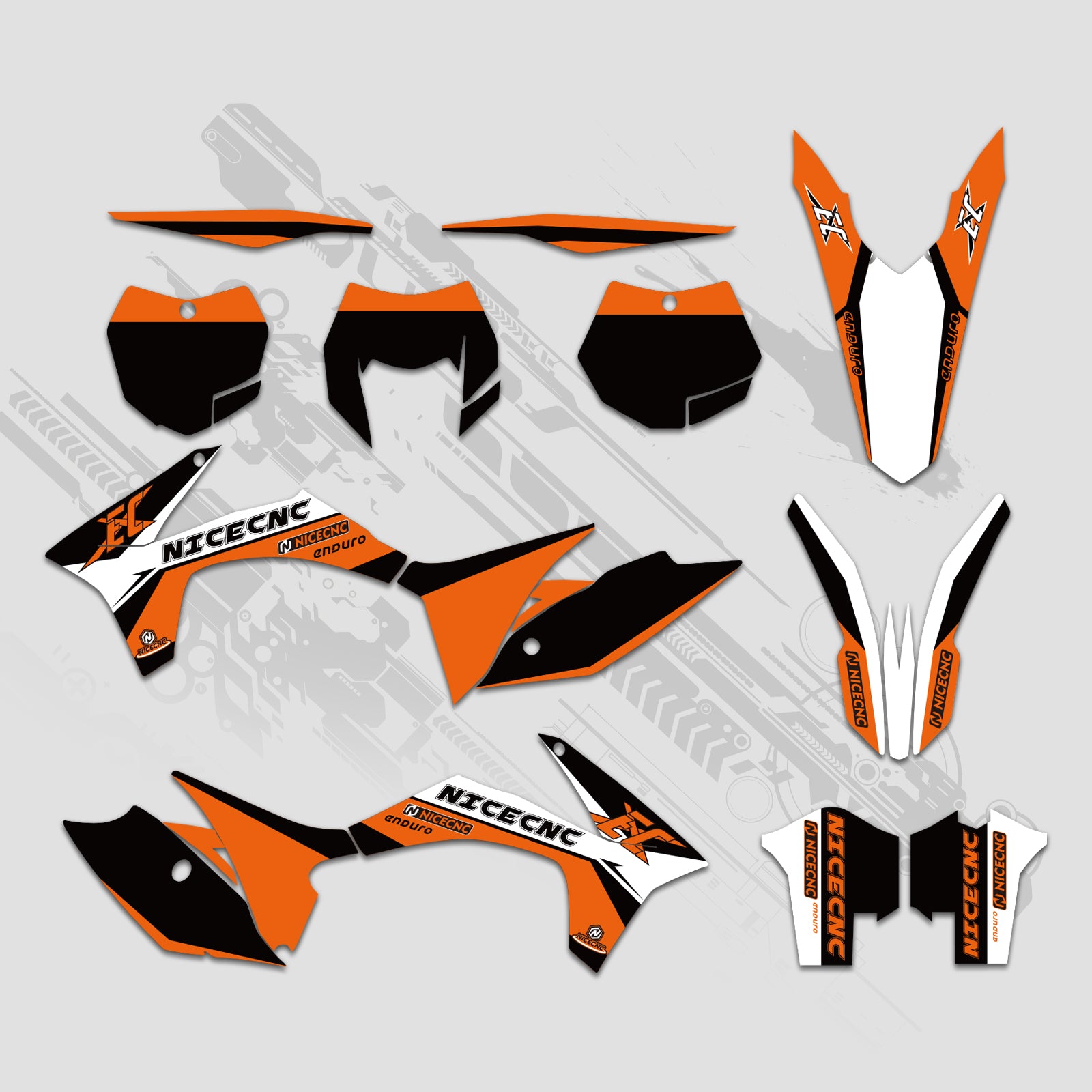 Motorcycle Full Graphics Decals Stickers Kit For KTM EXC 2012-2013 XC 2011