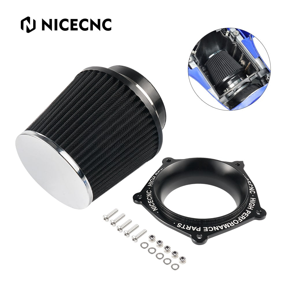 High Flow ATV Air Filter Intake w/ Adapter Kit For Yamaha YFZ450R 2009-2024