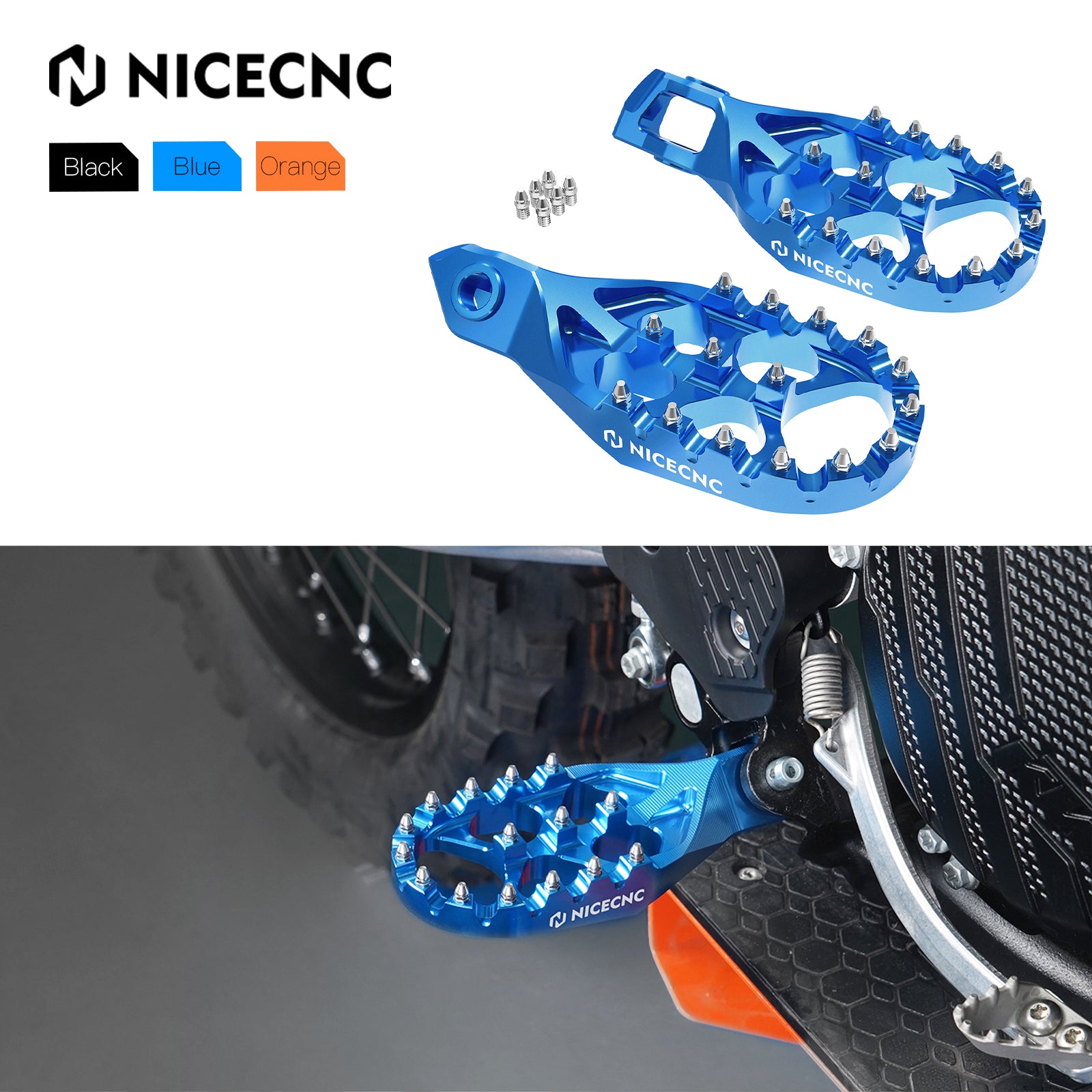 Footpeg Foot Rest Pedal Mount Pins For KTM 350 500 EXC-F 2024