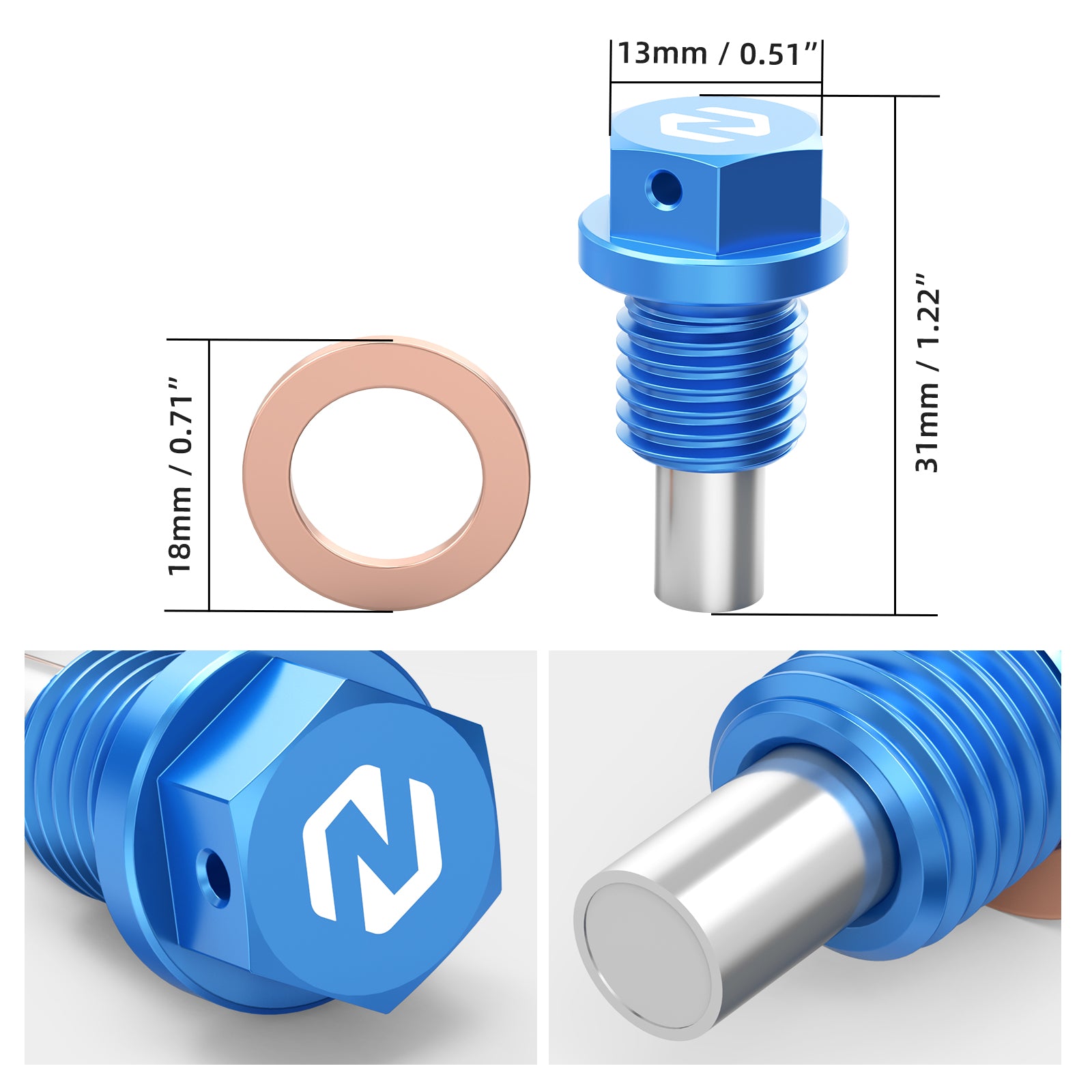 Magnetic Oil Drain Plug For Husqvarna 125-501 FC FX TX TC TE FE 701 Enduro SM