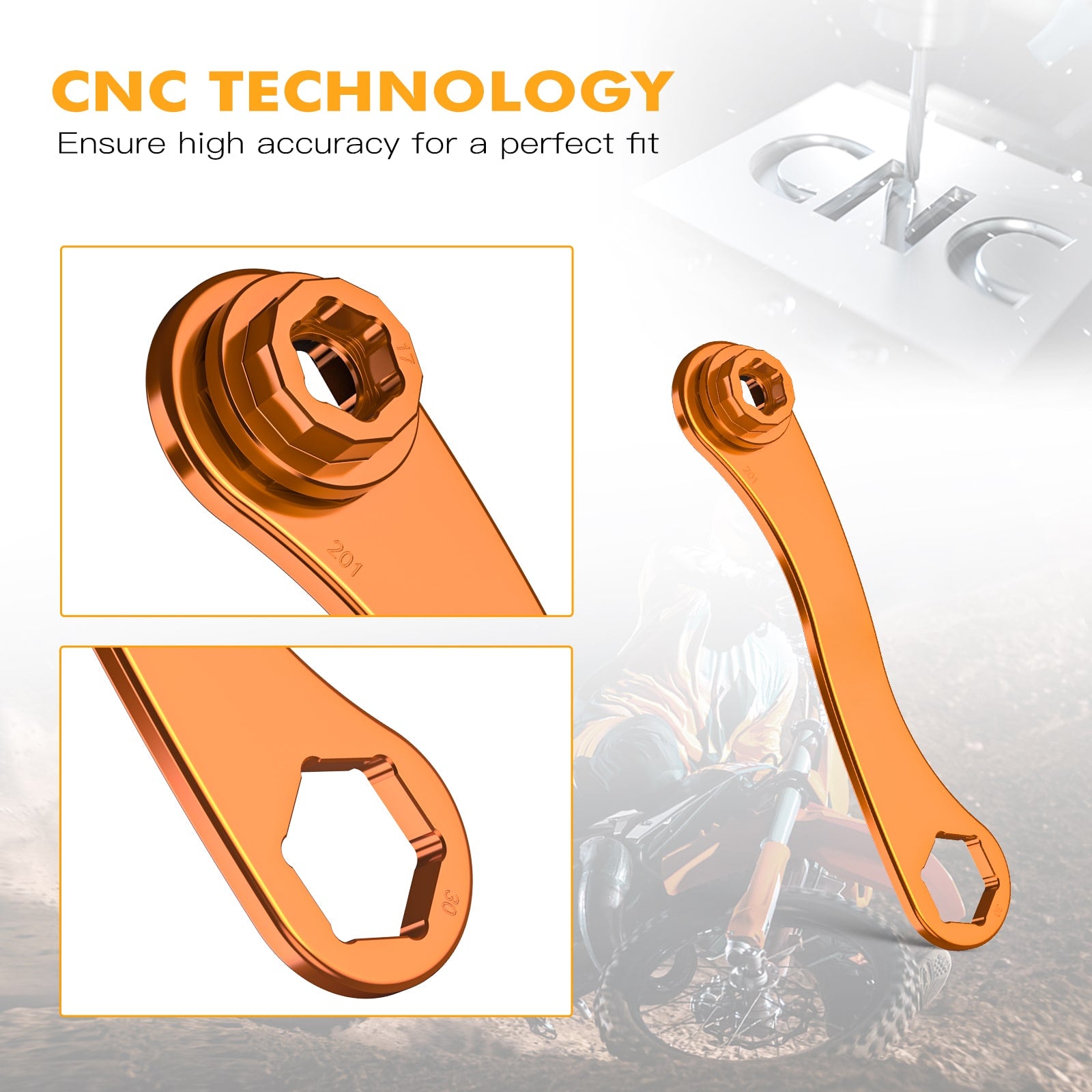 Axle Wrench Removal Tool For KTM Husqvarna 17-27-30mm Trail Side Multi Axle Spanner Wrench Tool