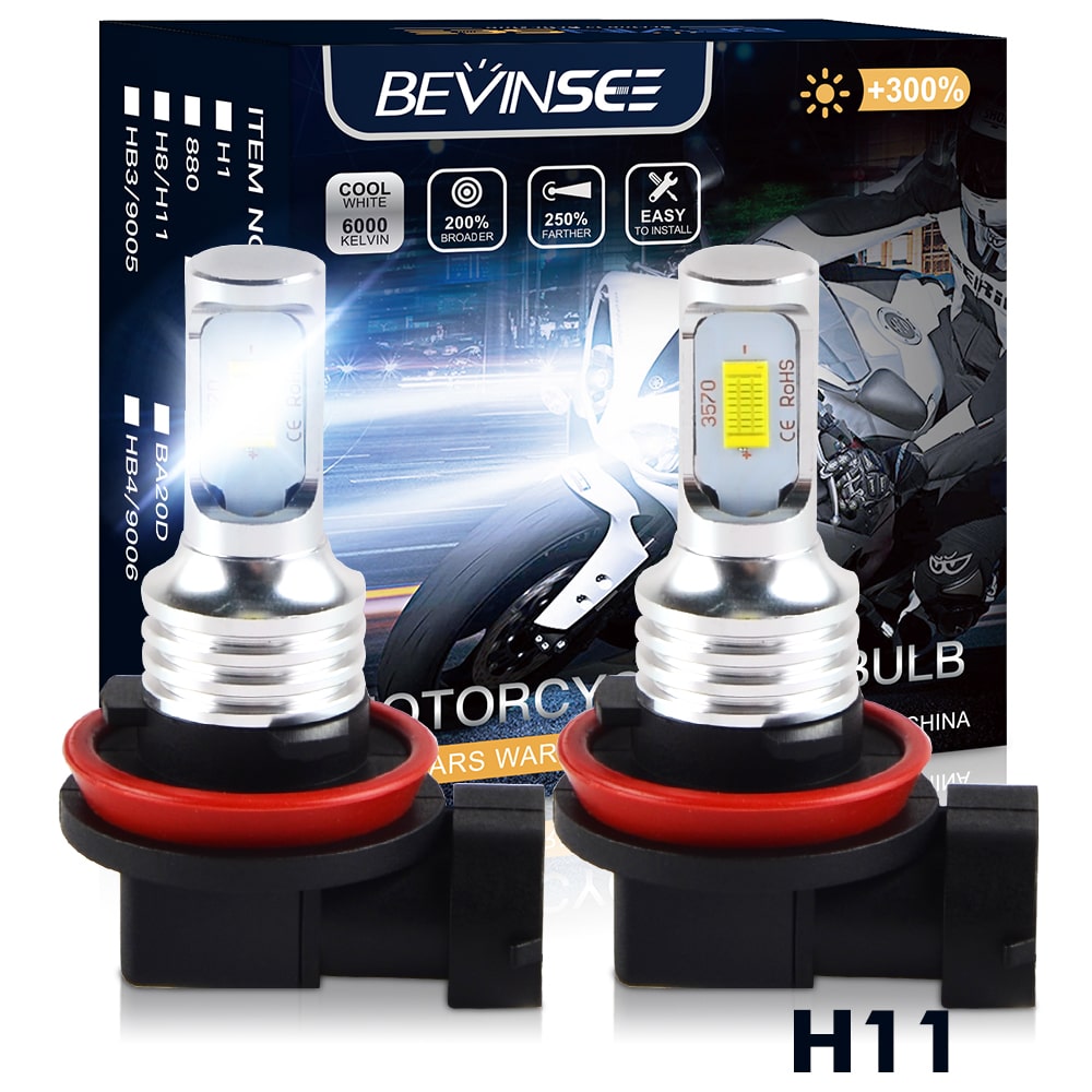 H8 H11 Motorcycle LED Headlight Bulbs For DUCATI Superbike & Harley Street Glide Special FLHXS