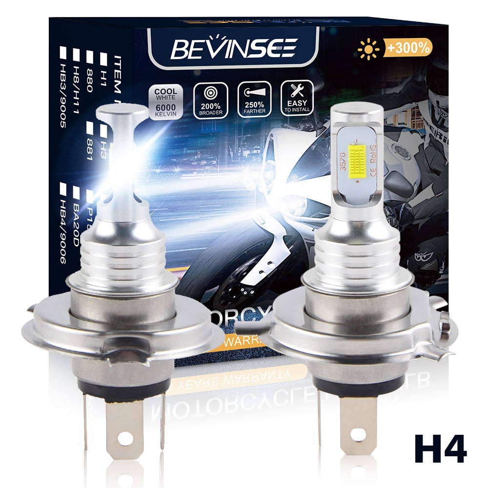 9003 H4 LED Headlights Bulbs Hi/Low Beam For ATV 3000LM White Lamp 100W