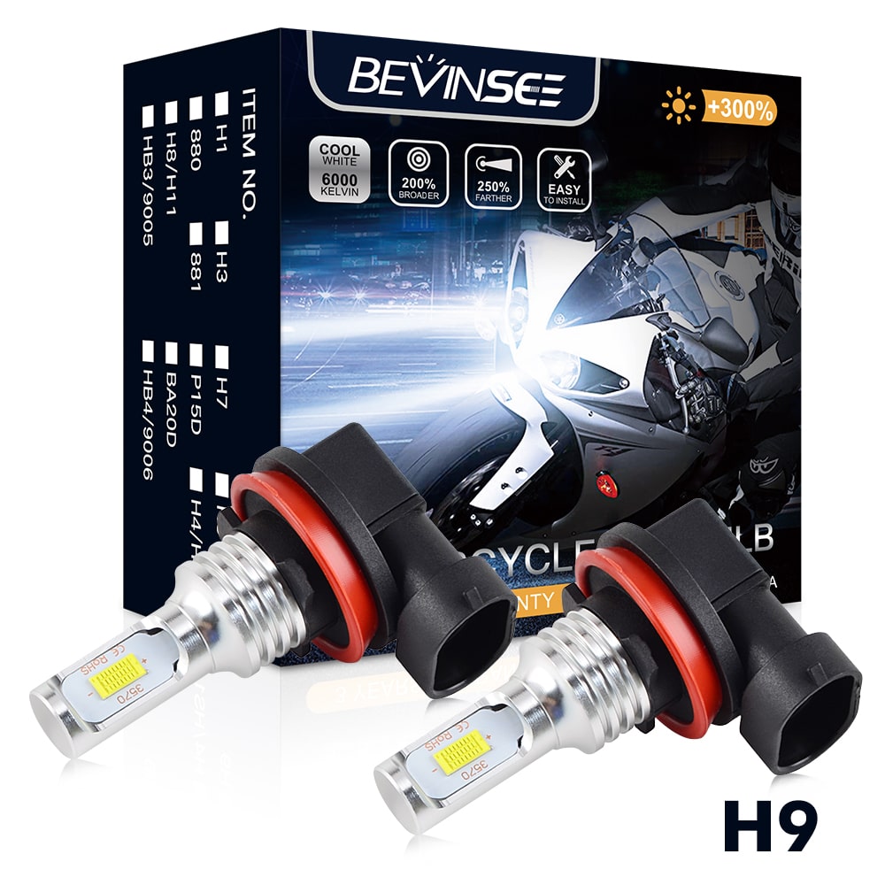H9 LED Headlight Bulbs High Beam For Suzuki GSXR600 GSXR750