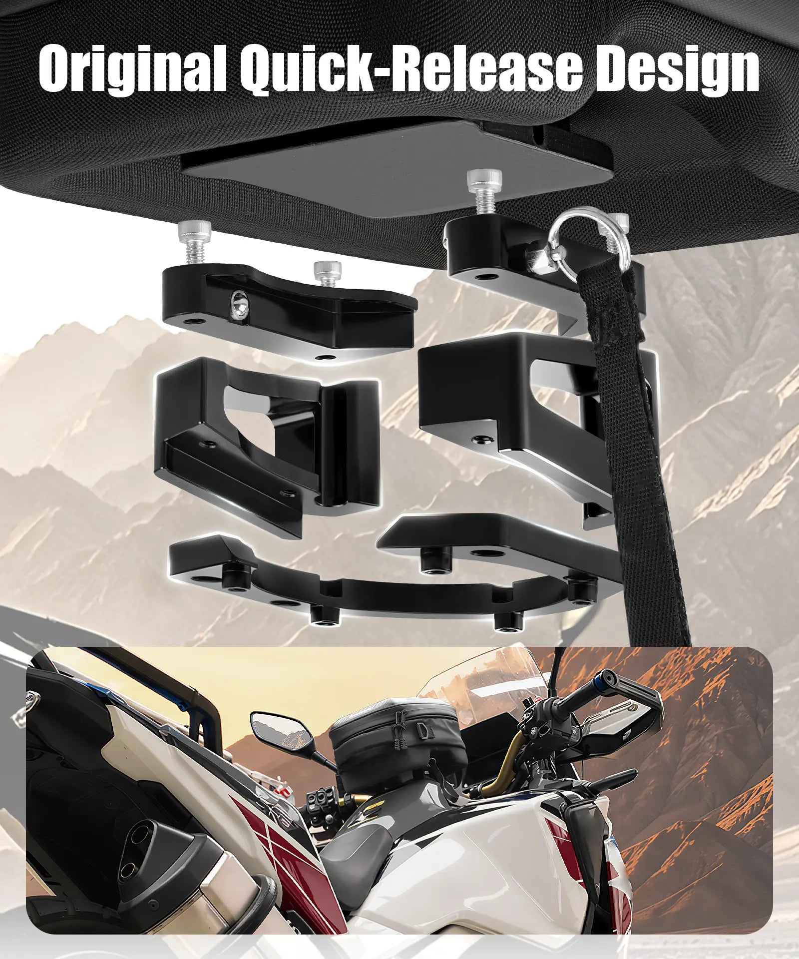 Quick-Release Tank Bag For Honda Africa Twin CRF 1100L Push-Pull Lock System