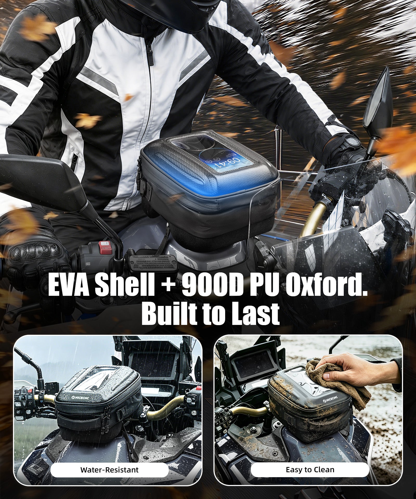 Quick-Release Tank Bag For Honda Africa Twin CRF 1100L Push-Pull Lock System
