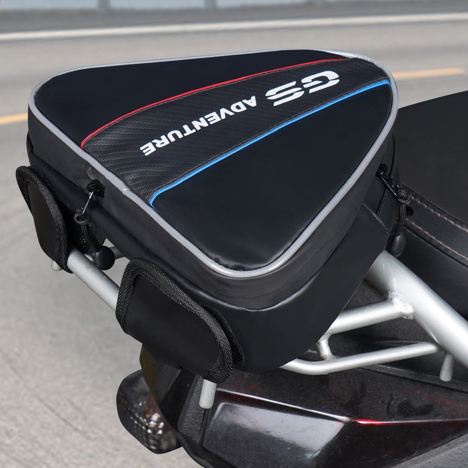 Motorcycle Rear Rack Storage Bag 500D PVC Expandable For BMW R1200GS ADV LC