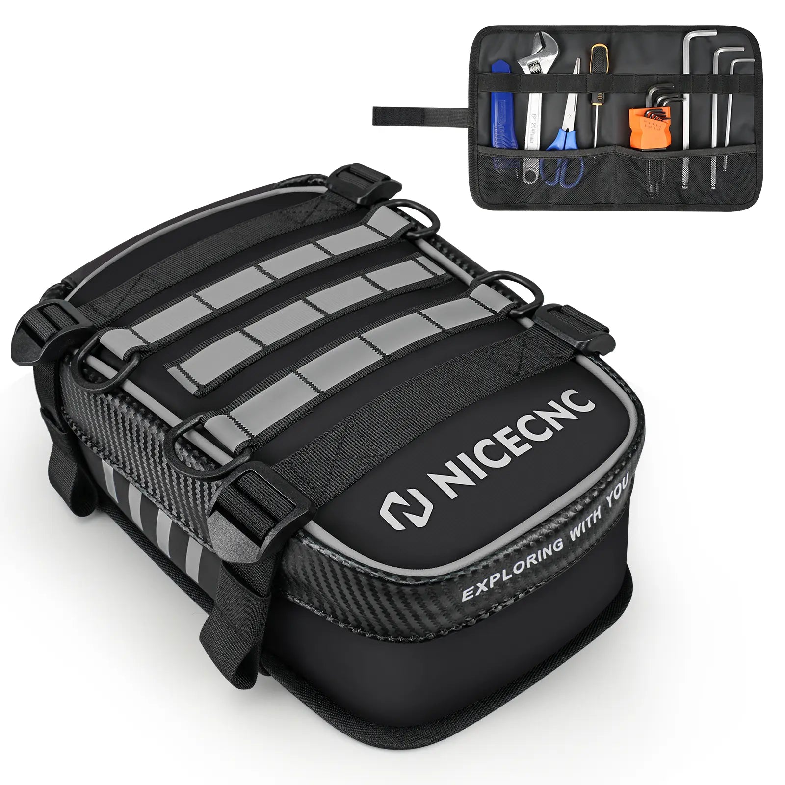 Rear Fender Bag with Tool Roll Bag For Dirt Bike Adventure