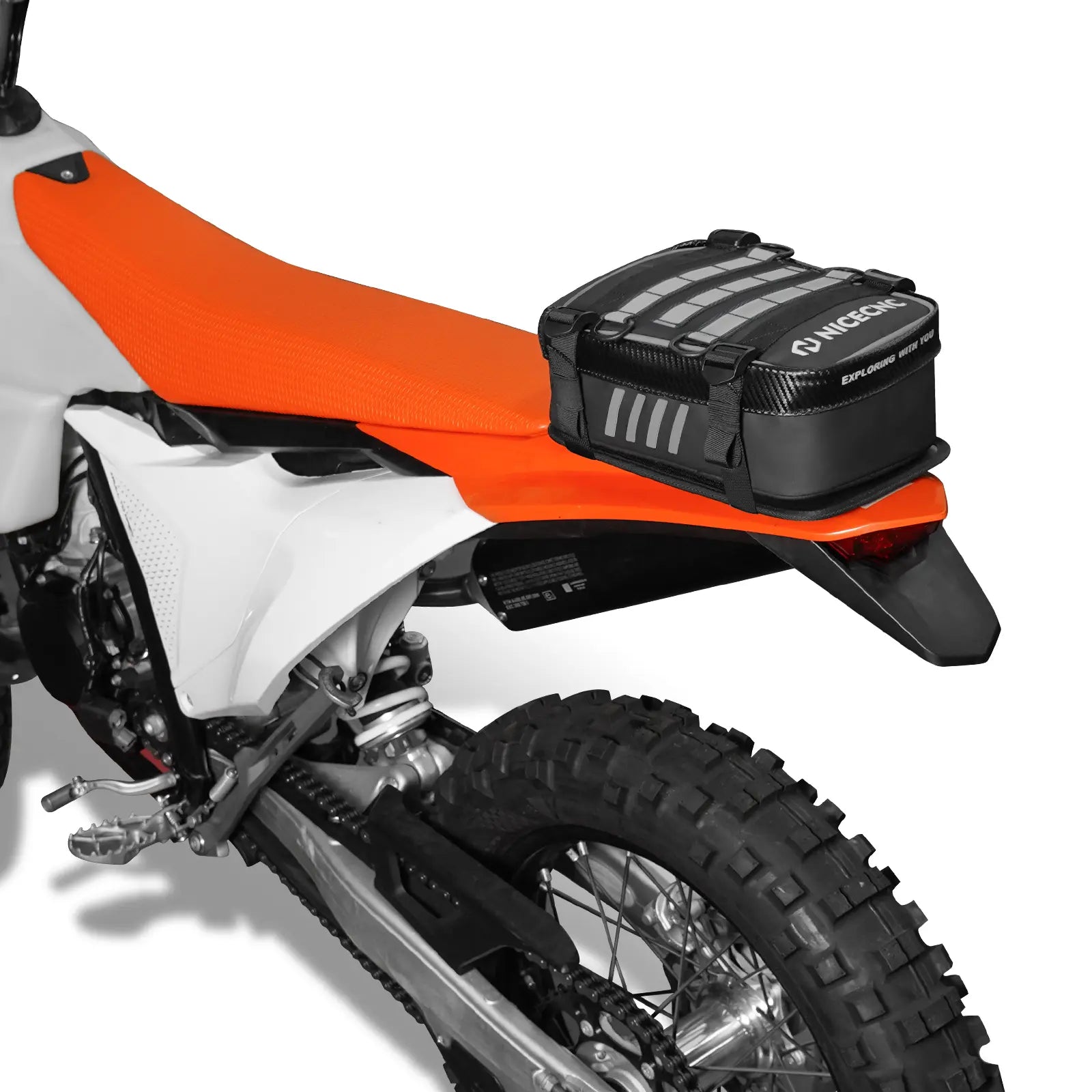 Universal Motorcycle Rear Fender Bag with Tool Roll Bag For Dirt Bike Adventure Off-road Riding